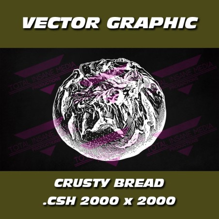 Crusty Bread Vector Graphic (.CSH) – Photoshop Custom Shape